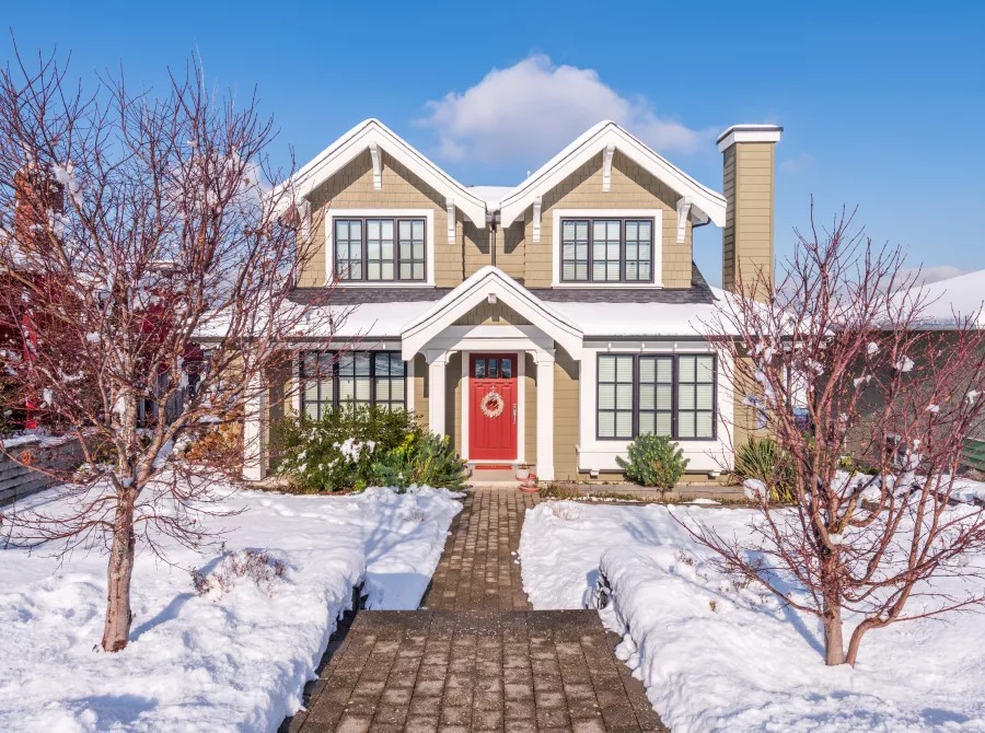 House in the February Snow